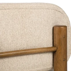 Outlet Drawer NUBO Fauteuil en tissu bouclette et bois