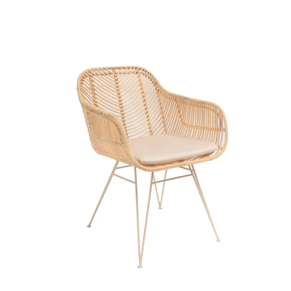 Best Drawer NUNUHAI Fauteuil de table en rotin pieds beiges