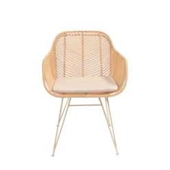 Best Drawer NUNUHAI Fauteuil de table en rotin pieds beiges