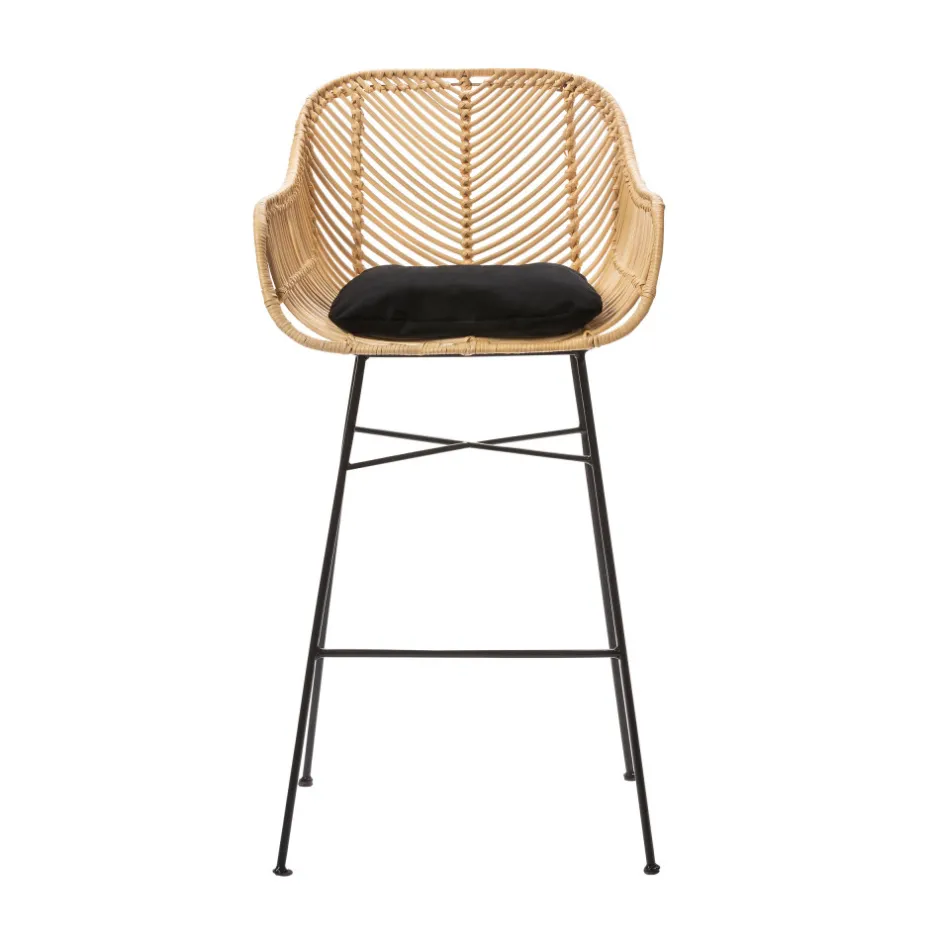 Online Drawer NUNUHAI Lot de 2 tabourets de bar en rotin H68cm