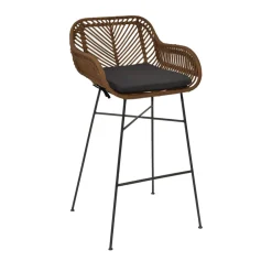 Online Drawer NUNUHAI Lot de 2 tabourets de bar en rotin H68cm