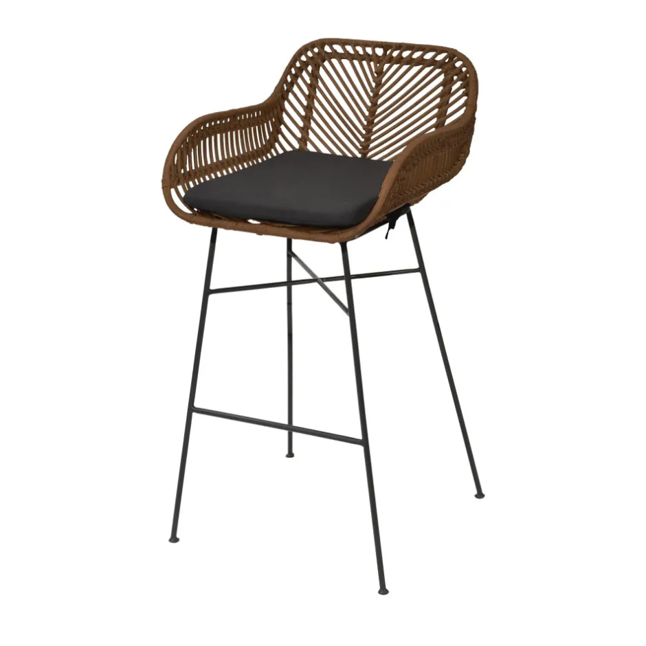 Online Drawer NUNUHAI Lot de 2 tabourets de bar en rotin H68cm