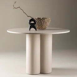 Sale Venture Home OLIVIA Table à manger 4 personnes ronde en bois