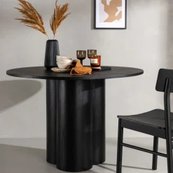 Sale Venture Home OLIVIA Table à manger 4 personnes ronde en bois