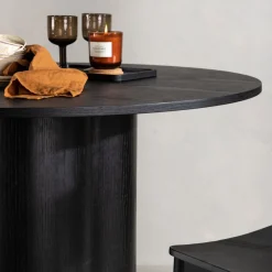 Sale Venture Home OLIVIA Table à manger 4 personnes ronde en bois