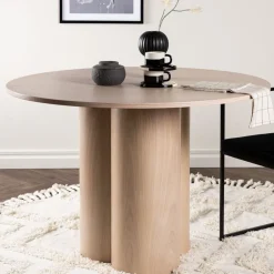 Sale Venture Home OLIVIA Table à manger 4 personnes ronde en bois