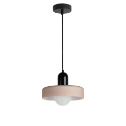 Online Leitmotiv OPACO GRATO Suspension en métal avec abat-jour cylindrique