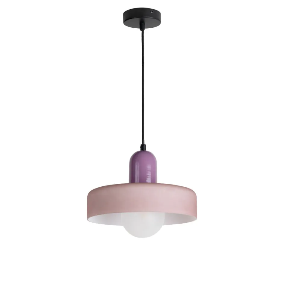 Online Leitmotiv OPACO GRATO Suspension en métal avec abat-jour cylindrique