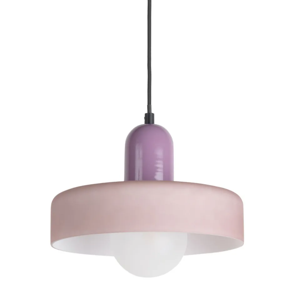 Online Leitmotiv OPACO GRATO Suspension en métal avec abat-jour cylindrique