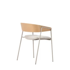 Sale Drawer OPNA Lot de 2 fauteuils de table en tissu, bois et métal