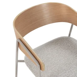 Sale Drawer OPNA Lot de 2 fauteuils de table en tissu, bois et métal