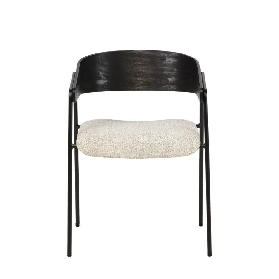 Drawer OPNA Lot de 2 fauteuils de table en tissu, bois et métal