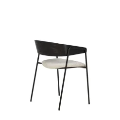 Drawer OPNA Lot de 2 fauteuils de table en tissu, bois et métal
