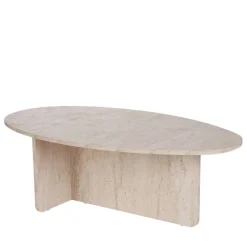 Sale Drawer ORIS Table basse organique effet travertin 120x65cm