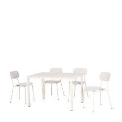 New Drawer ORKA Ensemble table et chaises de jardin 4 personnes en métal
