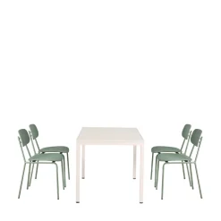 New Drawer ORKA Ensemble table et chaises de jardin 4 personnes en métal