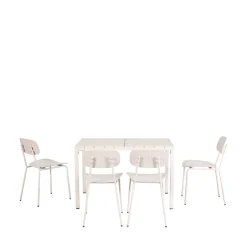 New Drawer ORKA Ensemble table et chaises de jardin 4 personnes en métal