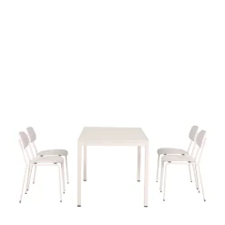 New Drawer ORKA Ensemble table et chaises de jardin 4 personnes en métal
