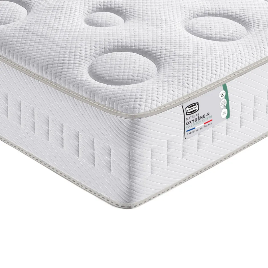 Sale Simmons OXYGÈNE-R Matelas 100% ressorts, épaisseur 26cm, accueil moelleux