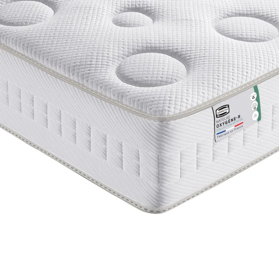 Sale Simmons OXYGÈNE-R Matelas 100% ressorts, épaisseur 26cm, accueil moelleux