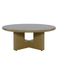 Discount Drawer PALOMA Table basse ronde en bois laqué ø80cm