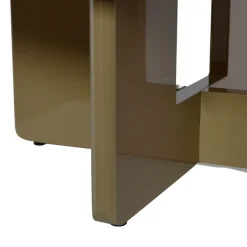 Discount Drawer PALOMA Table basse ronde en bois laqué ø80cm