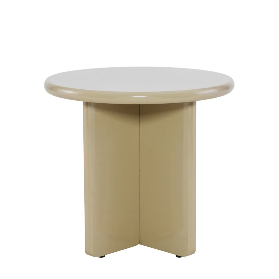 Discount Drawer PALOMA Table d'appoint ronde en bois laqué ø50cm