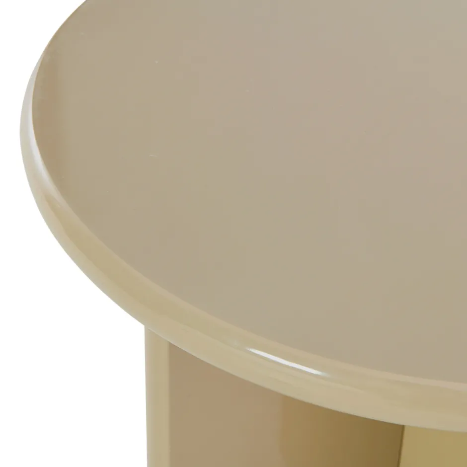 Discount Drawer PALOMA Table d'appoint ronde en bois laqué ø50cm