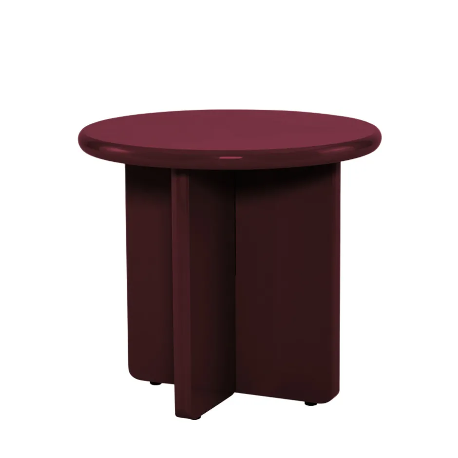 Discount Drawer PALOMA Table d'appoint ronde en bois laqué ø50cm