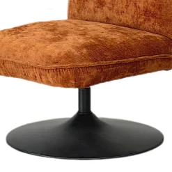 Clearance Drawer PARBO Fauteuil pivotant en velours côtelé pied tulipe