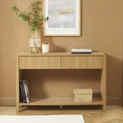 Online No name PAULA Console 2 tiroir en bois L120cm