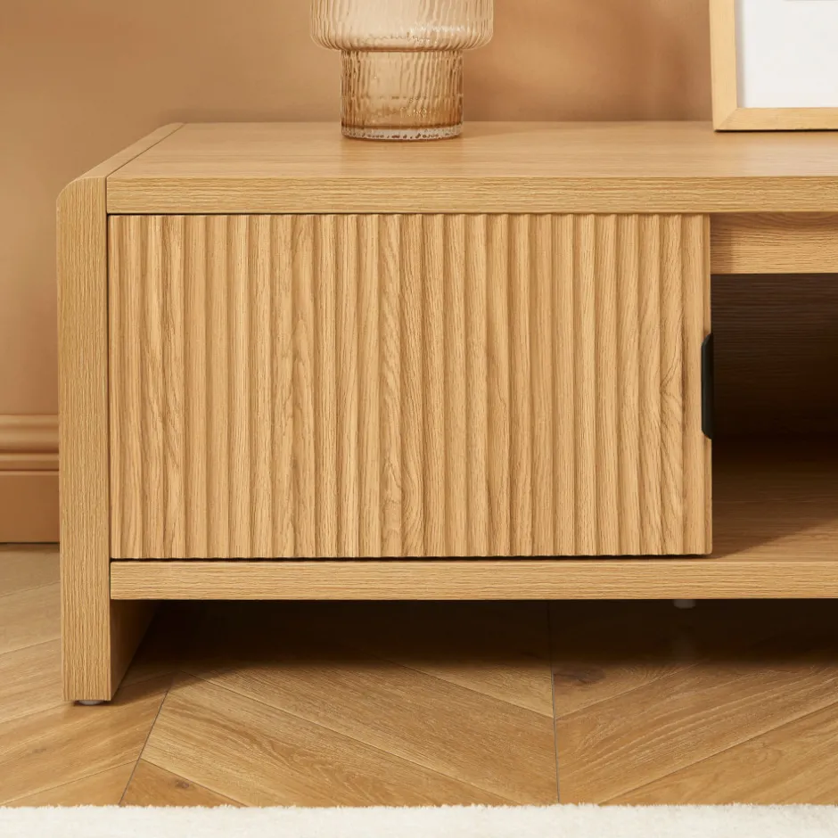 Discount No name PAULA Meuble TV 2 portes en bois L160cm