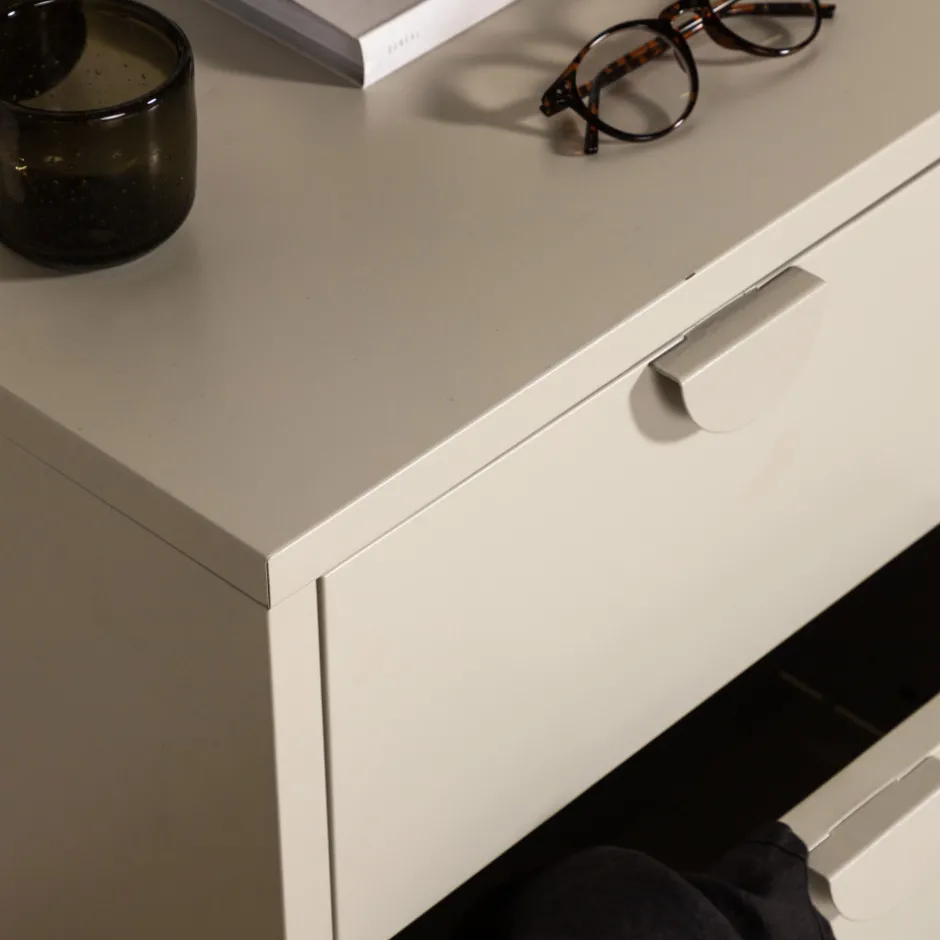 Outlet Venture Home PIRING Table de chevet 2 tiroirs en métal
