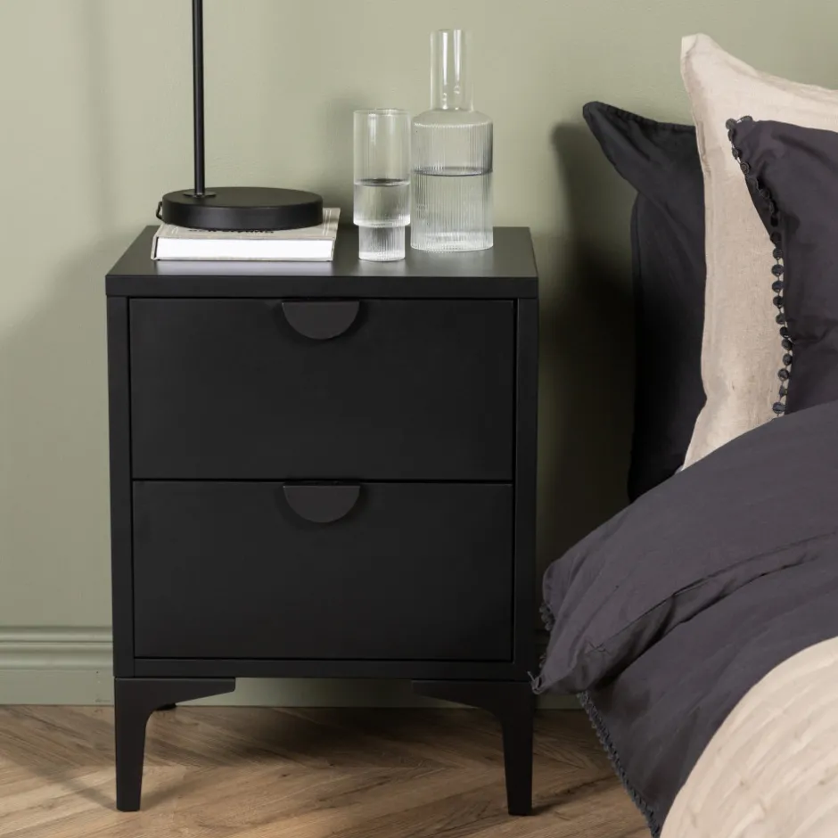 Outlet Venture Home PIRING Table de chevet 2 tiroirs en métal