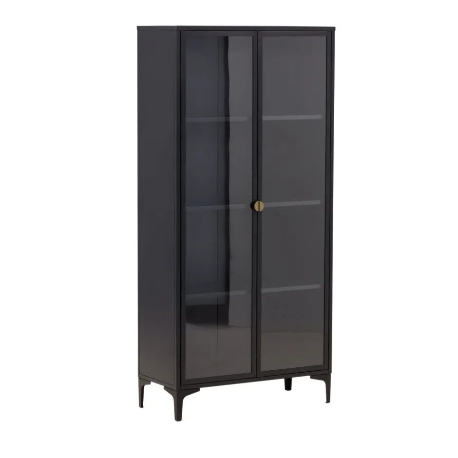 Best Venture Home PIRING Vaisselier 2 portes en verre et métal H190cm