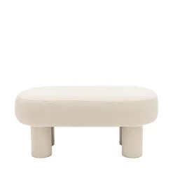 New Drawer PLOOM Banc arrondi en tissu bouclette L105cm