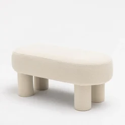 New Drawer PLOOM Banc arrondi en tissu bouclette L105cm