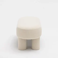 New Drawer PLOOM Banc arrondi en tissu bouclette L105cm