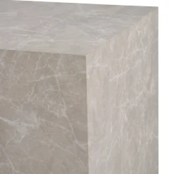Best House Nordic PRAGUE Lot de 2 tables basses carrées effet marbre 50x50cm
