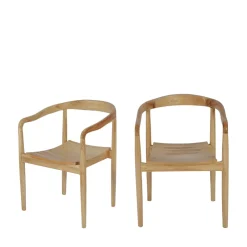Discount Drawer RADEN Lot de 2 fauteuils de table en teck