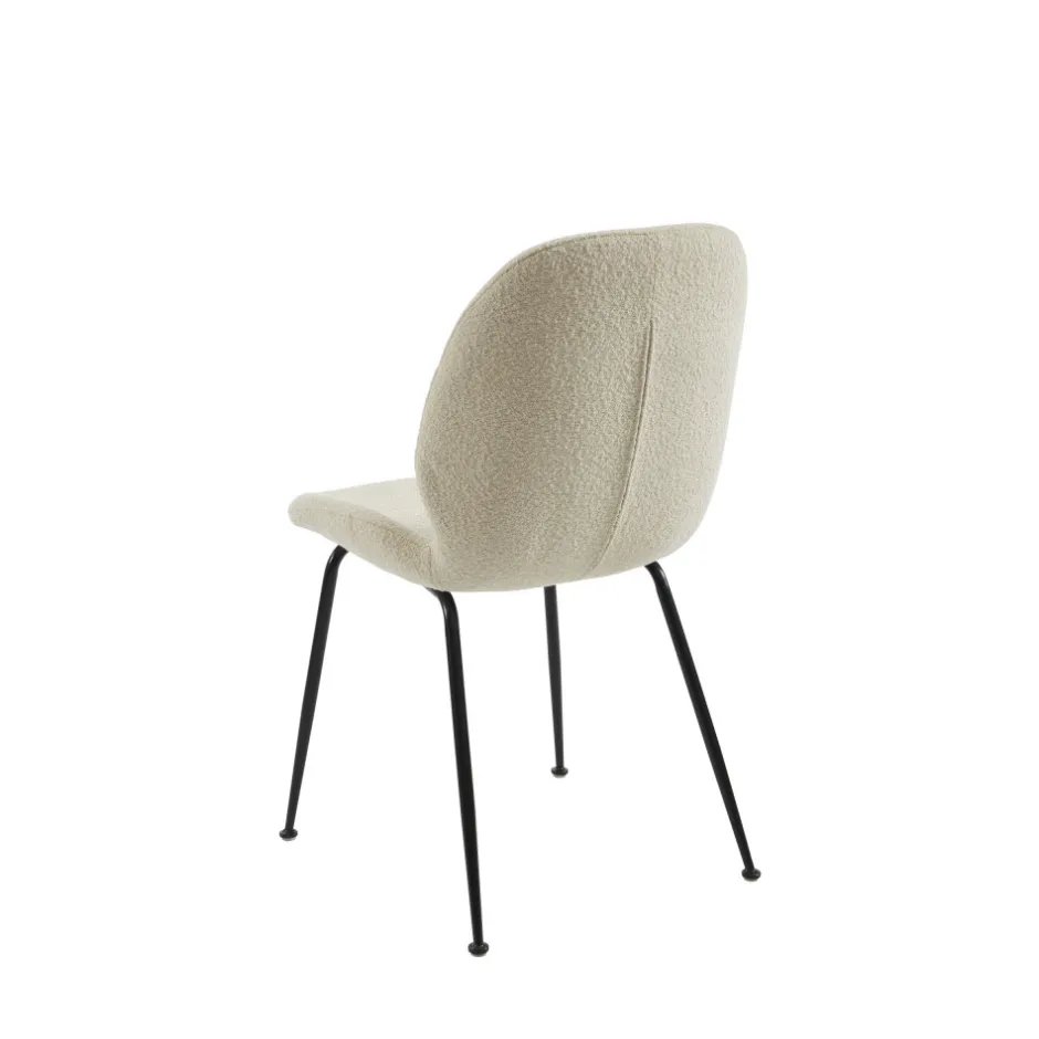 Clearance No name RAY Lot de 2 chaises en tissu bouclette et métal