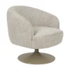 No name RENATE Fauteuil pivotant en tissu et métal