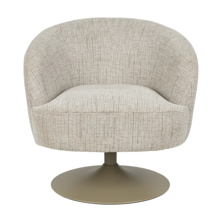 No name RENATE Fauteuil pivotant en tissu et métal