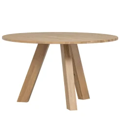 New Woood RHONDA Table à manger 4 personnes ronde en bois
