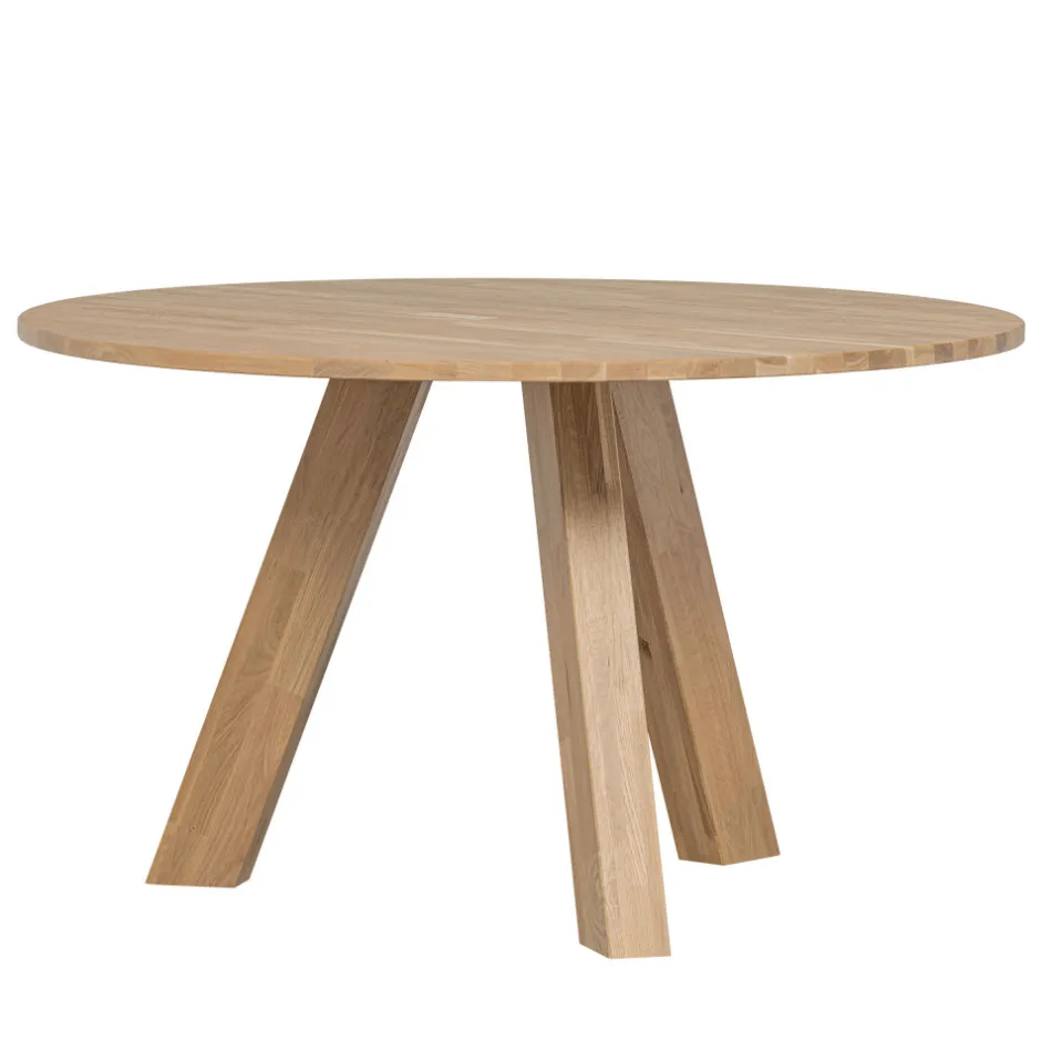 New Woood RHONDA Table à manger 4 personnes ronde en bois