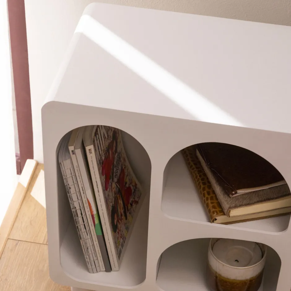 Online Drawer RICHIE Table de chevet 3 niches en bois