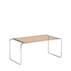 Discount Drawer RIKA Table basse en verre pieds chrome
