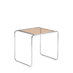 Drawer RIKA Table d'appoint en verre pieds chrome