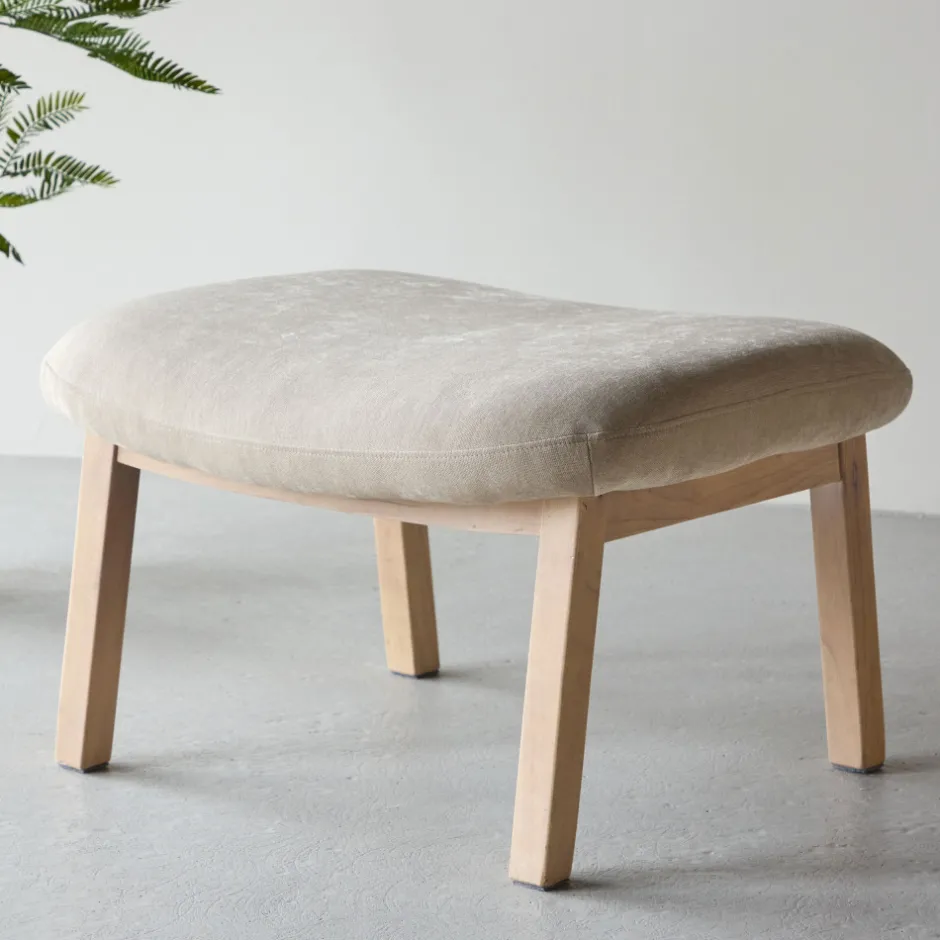 Venture Home RILE Repose-pieds en tissu et bois