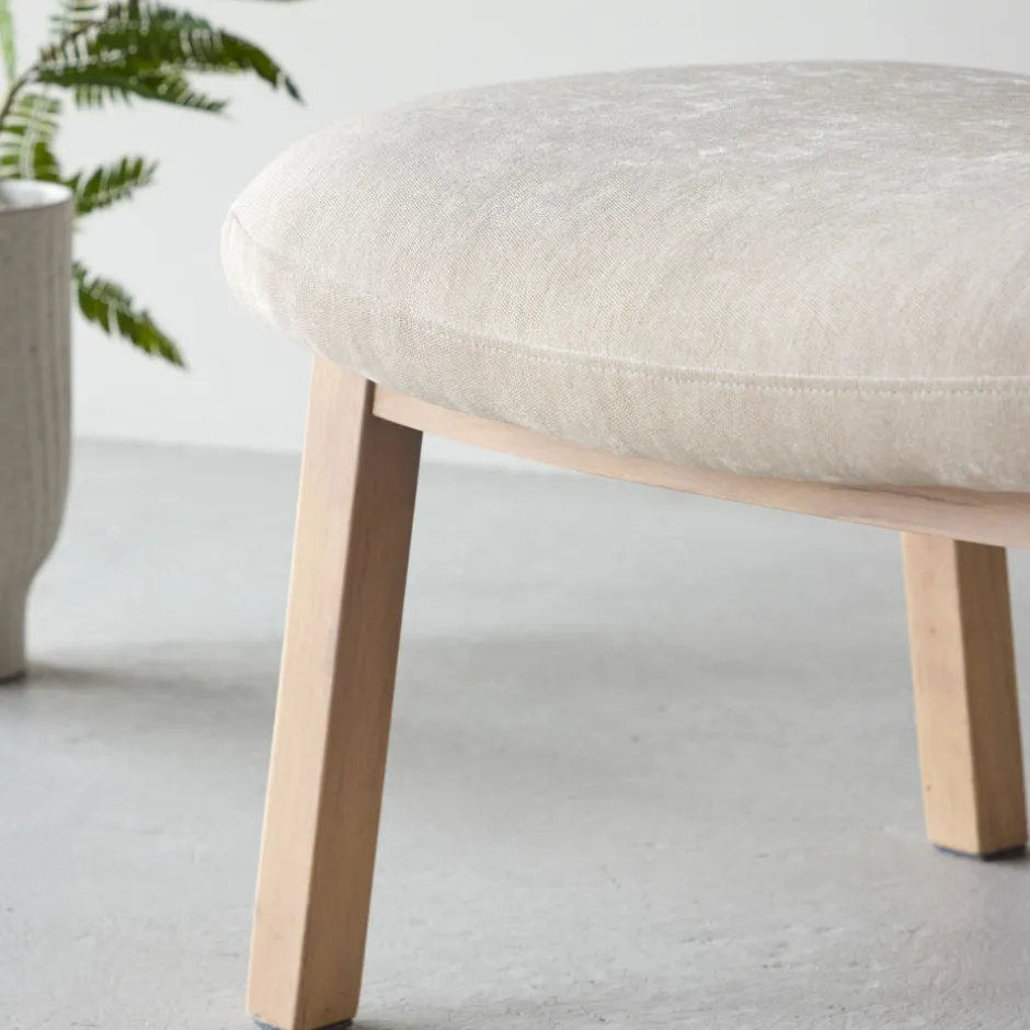 Venture Home RILE Repose-pieds en tissu et bois